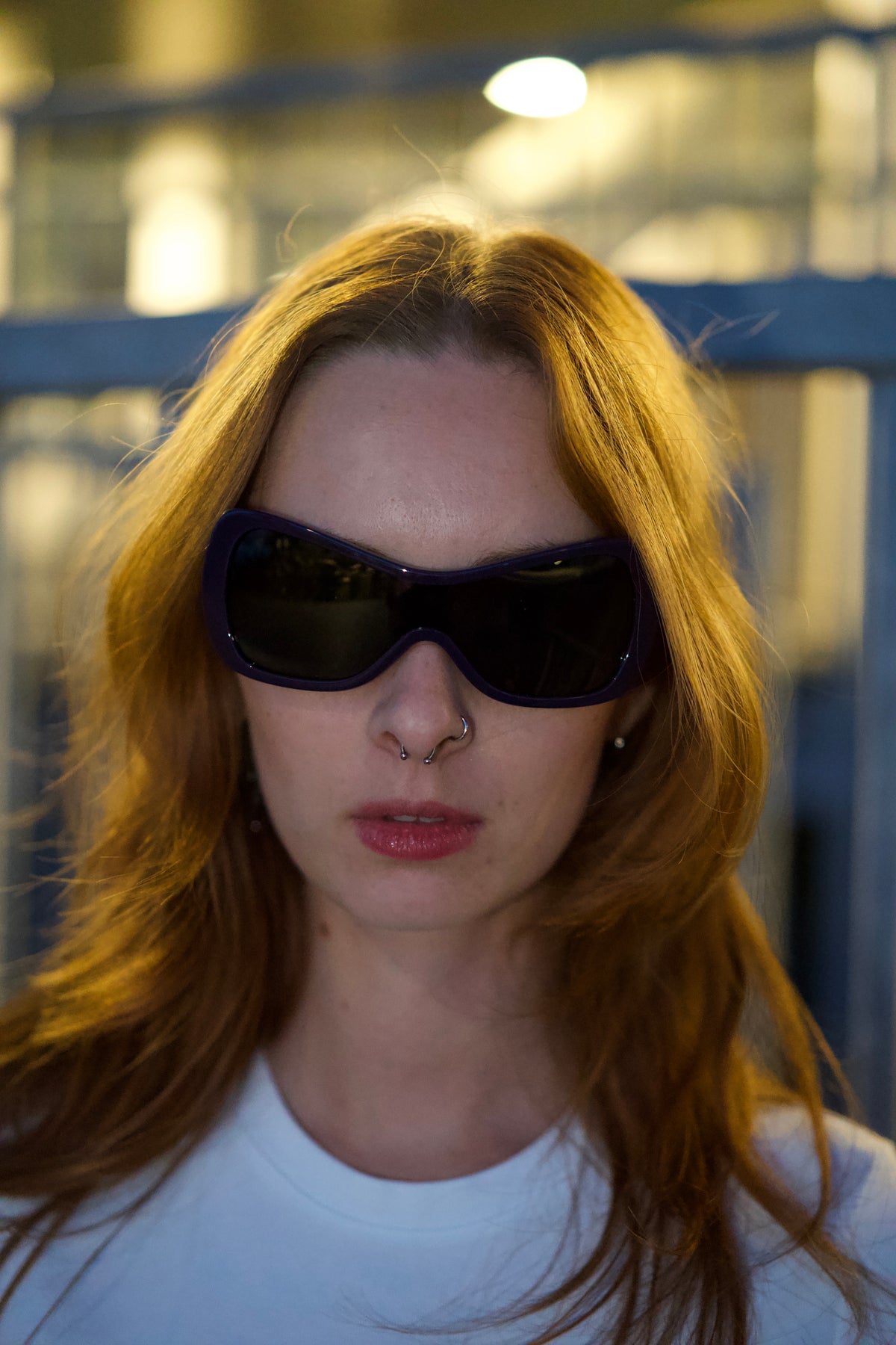 Model wearing rave sunglasses Melody