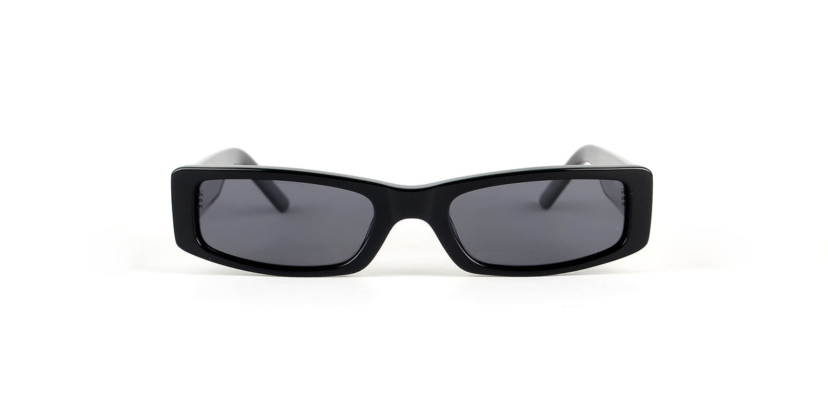 BASS black rectangular sunglasses with dark lenses – BACKSTAGE